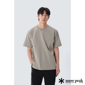 Snow Peak 中性款 經典針織短袖T恤 霧灰