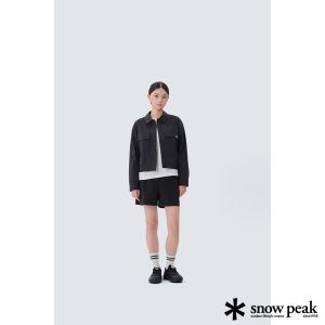 Snow Peak 女 棉混紡女式梭織工裝短褲 黑