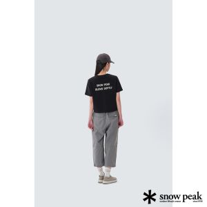 Snow Peak 女 棉質女款短版短袖T恤 黑