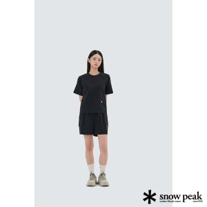 Snow Peak 女 Root 女款口袋短袖T恤 黑