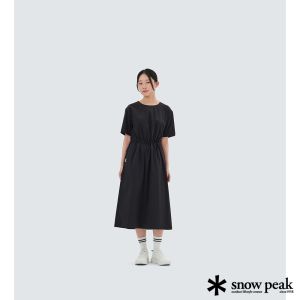 Snow Peak 女 Thin-tech 織紋連衣裙 黑