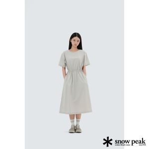Snow Peak 女 Thin-tech 織紋連衣裙 淺米