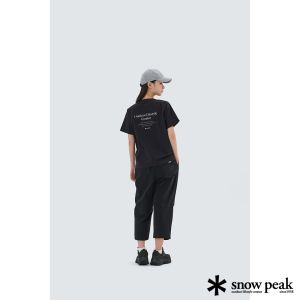 Snow Peak 女 Thin-tech 女款織紋短袖T恤 黑