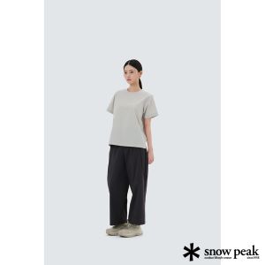 Snow Peak 女 Thin-tech 女款織紋短袖T恤 淺米