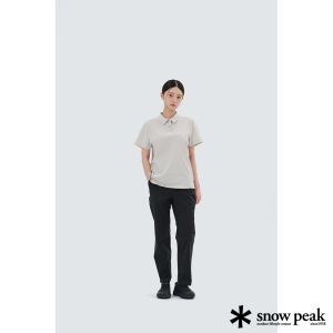Snow Peak 女 環保快乾女用短袖 PoloT恤 淺米