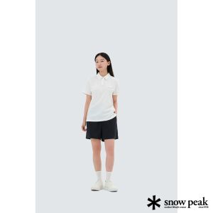 Snow Peak 女 環保快乾女用短袖 PoloT恤 白