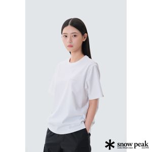 Snow Peak 女 經典女款針織短袖T恤 白