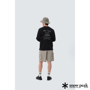 Snow Peak 男 Sorona 快乾長袖T恤 黑