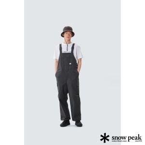 Snow Peak 中性款 棉混紡吊帶褲 炭灰