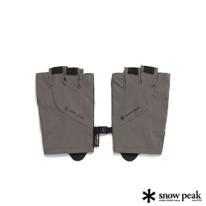 Snow Peak 中性款 Cordura 彈性半指手套 深卡其