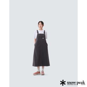 Snow Peak 女 棉混紡吊帶裙 炭灰
