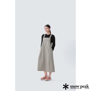Snow Peak 女 棉混紡吊帶裙 霧灰