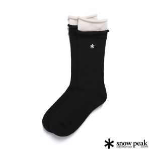 Snow Peak 女 層次款運動襪 黑