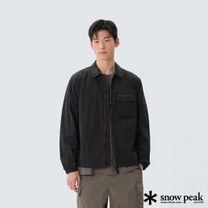 Snow Peak 男 Taslan 襯衫式外套 炭灰