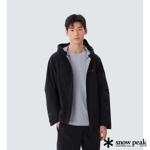 Snow Peak 男 三層防水夾克 黑
