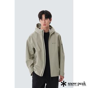Snow Peak 男 三層防水夾克 霧灰