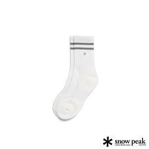Snow Peak 中性款 星號款運動襪 白+淺卡其