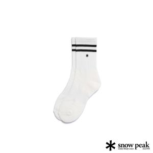 Snow Peak 中性款 星號款運動襪 白
