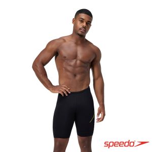 Speedo 男 運動及膝泳褲HyperBoom PLMT 黑/黃
