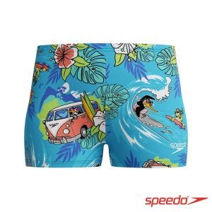 Speedo 幼童 運動四角泳褲 水藍/海底探險
