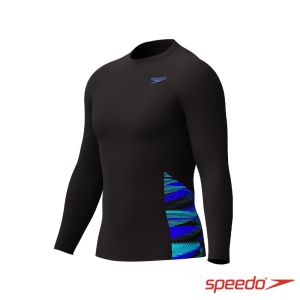 Speedo 男 長袖防曬衣Endurance+ 海軍藍/鈷藍