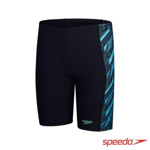 Speedo 男孩 運動及膝泳褲 HyperBoom 深藍/水藍/皮克頓綠