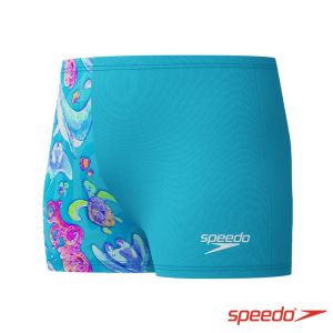 Speedo 幼童 運動四角泳褲 水藍/土耳其海洋
