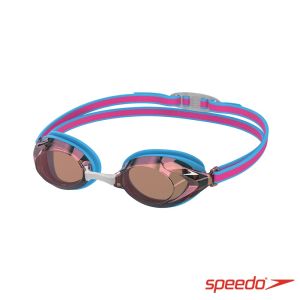 Speedo 兒童 競技泳鏡 鏡面Vanquisher 3.0 皮克頓藍/粉