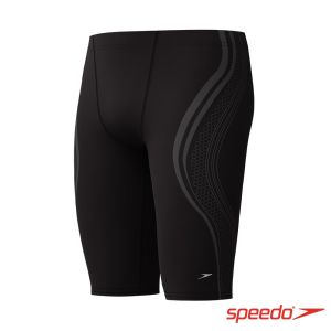 Speedo 男 運動及膝泳褲Printed Movement 黑