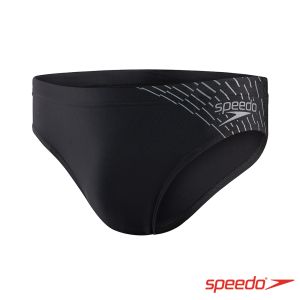 Speedo 男 運動三角泳褲 Medley Logo 黑/灰