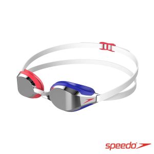 Speedo 成人競技泳鏡 鏡面 Speedsocket 2 白/紅/鈷藍