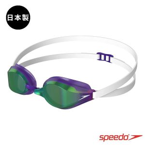 Speedo 成人競技泳鏡 鏡面 Speedsocket 2 白/紫