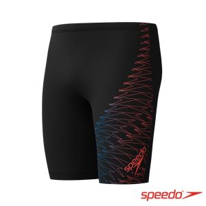 Speedo 男 運動及膝泳褲Medley Logo 黑/珊瑚粉橘
