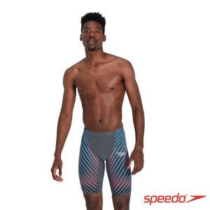 Speedo 男 競技及膝泳褲 LZR Pure Valor 灰/靛青