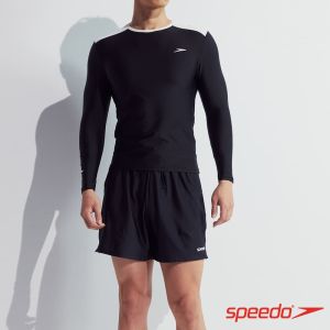 Speedo 男 海灘褲SunProtection2.0 黑/白