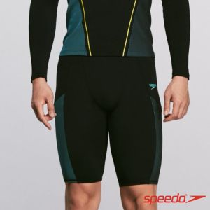 Speedo 男 運動及膝泳褲Hero6 黑/藍