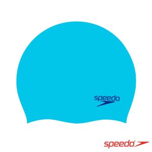 Speedo 兒童 矽膠泳帽Plain Moulded 天空藍