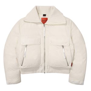 SUPERDRY 韓版 女款 羽絨外套 Semi-Crop Over 象牙白