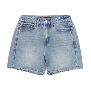 SUPERDRY 韓版 女款 牛仔短褲 丹寧短褲 Four-Quarter Denim 淺靛藍
