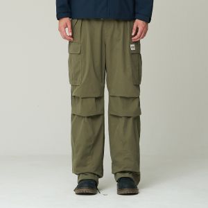 SUPERDRY 韓版 男款 工裝褲 休閒長褲 Cargo Wide Parasuit 卡其綠