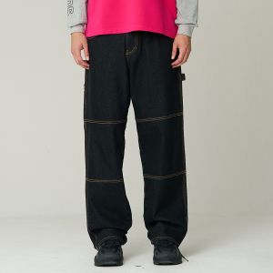 SUPERDRY 韓版 男款 牛仔褲 丹寧長褲 Carpenter Double Knee 黑