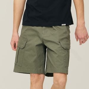 SUPERDRY 韓版 男款 工裝短褲 休閒短褲 Label Cargo Cotton 卡其綠