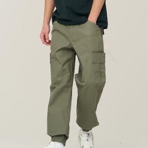 SUPERDRY 韓版 男款 工裝褲 休閒長褲 Label Cargo Jogger 卡其綠