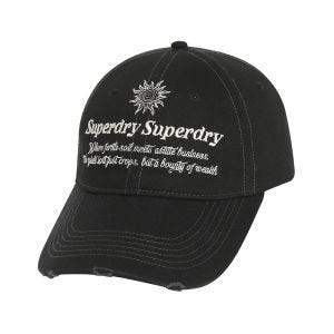 SUPERDRY 韓版 男女適用 棒球帽 Vintage Embroidery 黑