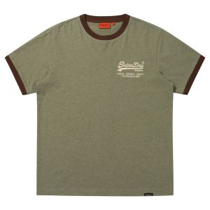 SUPERDRY 韓版 中性款 男女適穿 短袖T恤 短Tee Vintage Logo Ringer 卡其