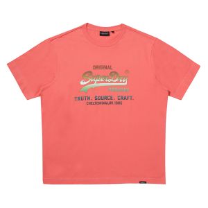 SUPERDRY 韓版 中性款 男女適穿 短袖T恤 短Tee 1985 Gradient 珊瑚紅