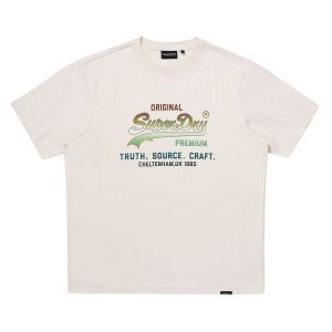 SUPERDRY 韓版 中性款 男女適穿 短袖T恤 短Tee 1985 Gradient 米白