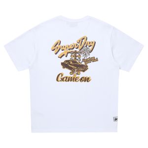 SUPERDRY 韓版 中性款 男女適穿 短袖T恤 短Tee Old Car 白