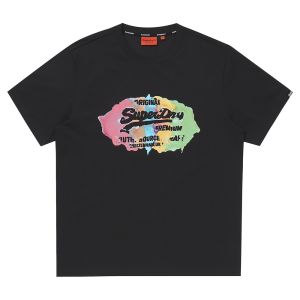 SUPERDRY 韓版 中性款 男女適穿 短袖T恤 短Tee Watercolor 黑