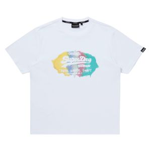 SUPERDRY 韓版 中性款 男女適穿 短袖T恤 短Tee Watercolor 白